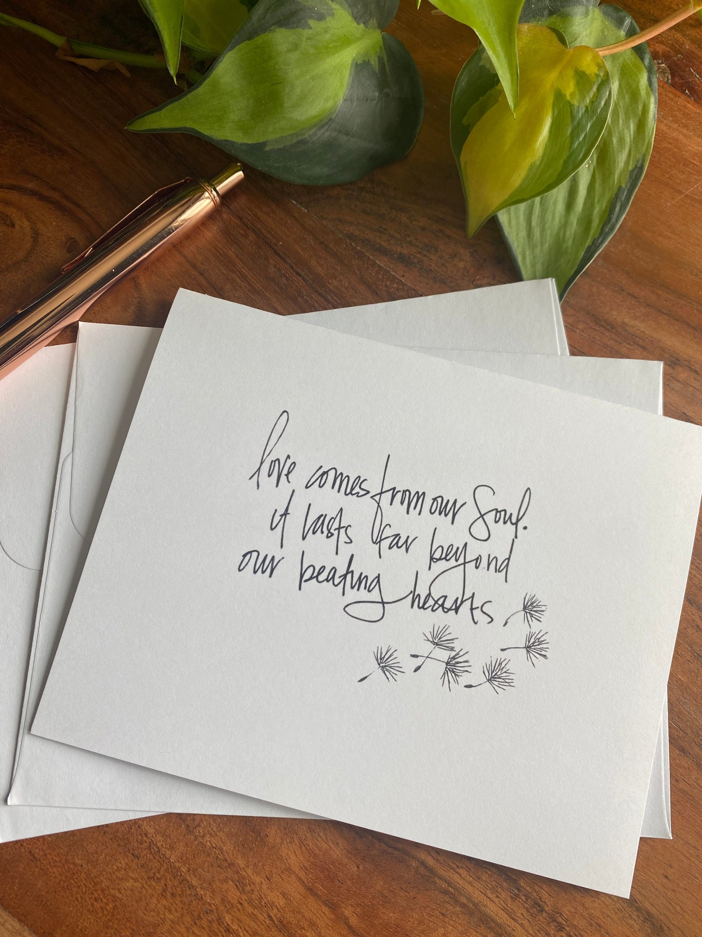 Greeting Card | Sympathy | Love Comes From Our Soul