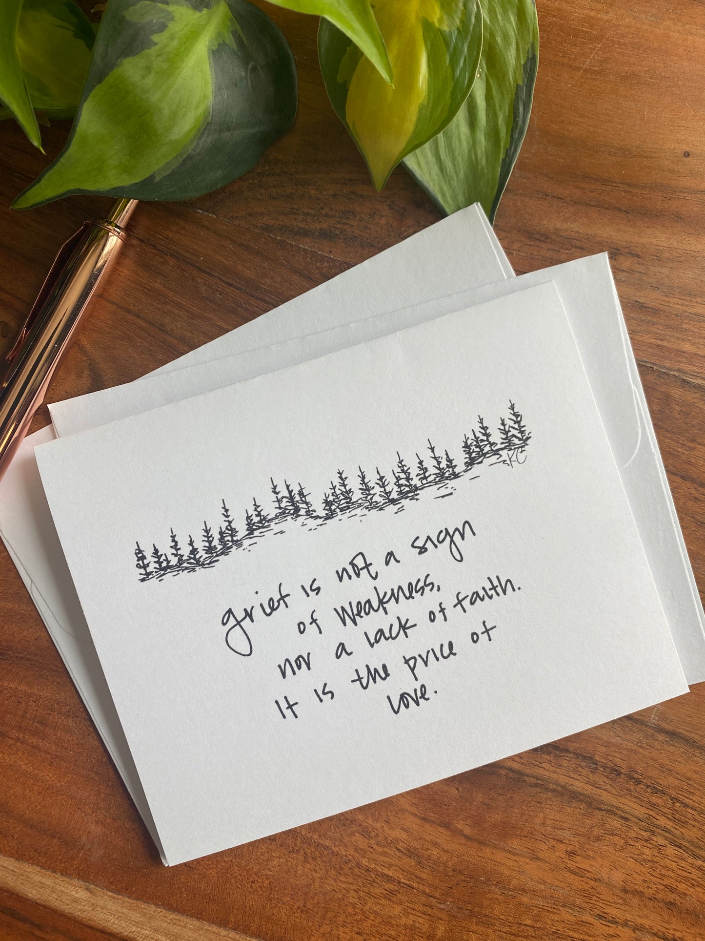 Greeting Card | Sympathy | Grief is Not a Sign of Weakness