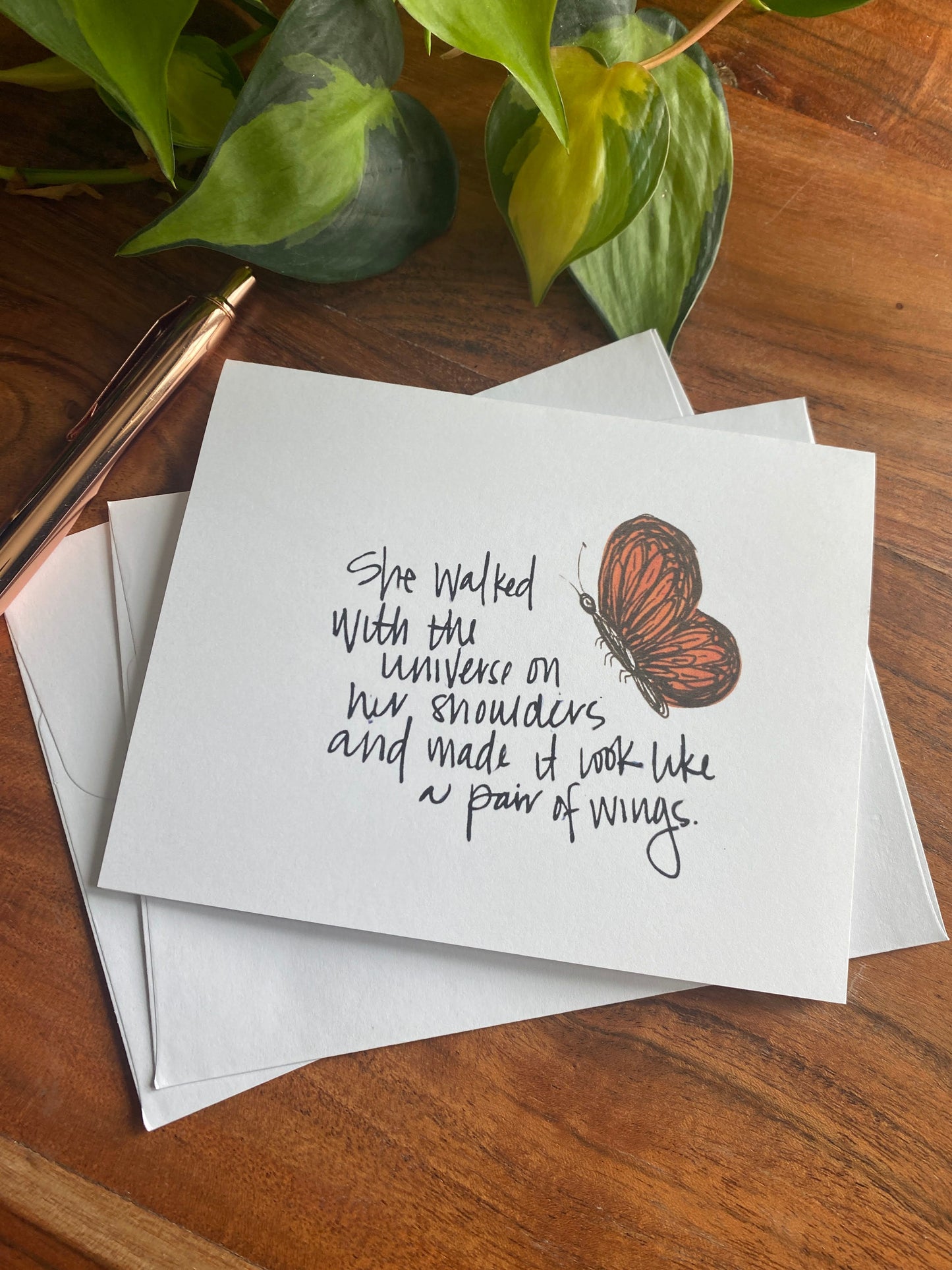 Greeting Card | She Walked With the Universe on Her Shoulders