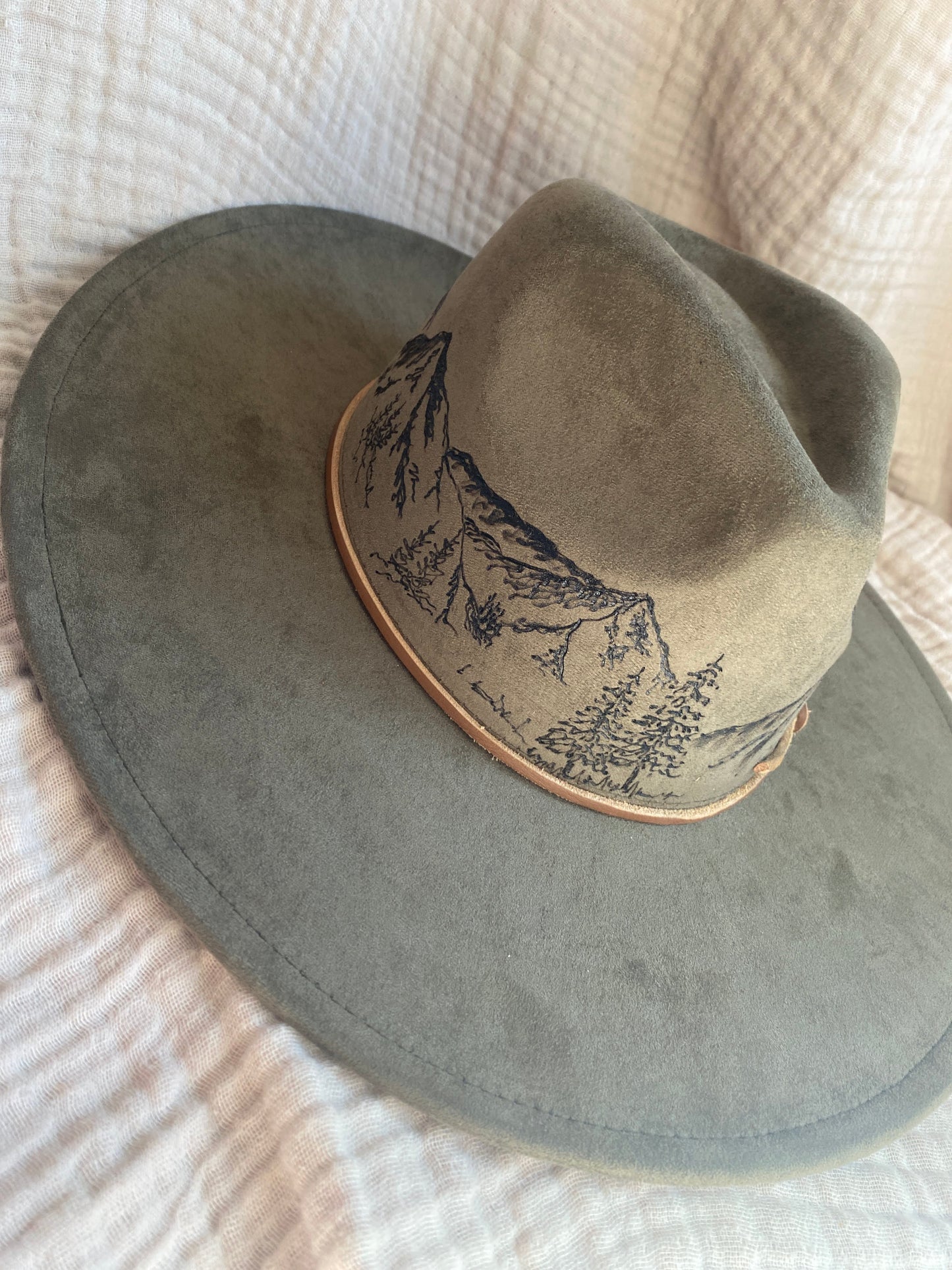 Hand Burned Fedora | Raven Range Design