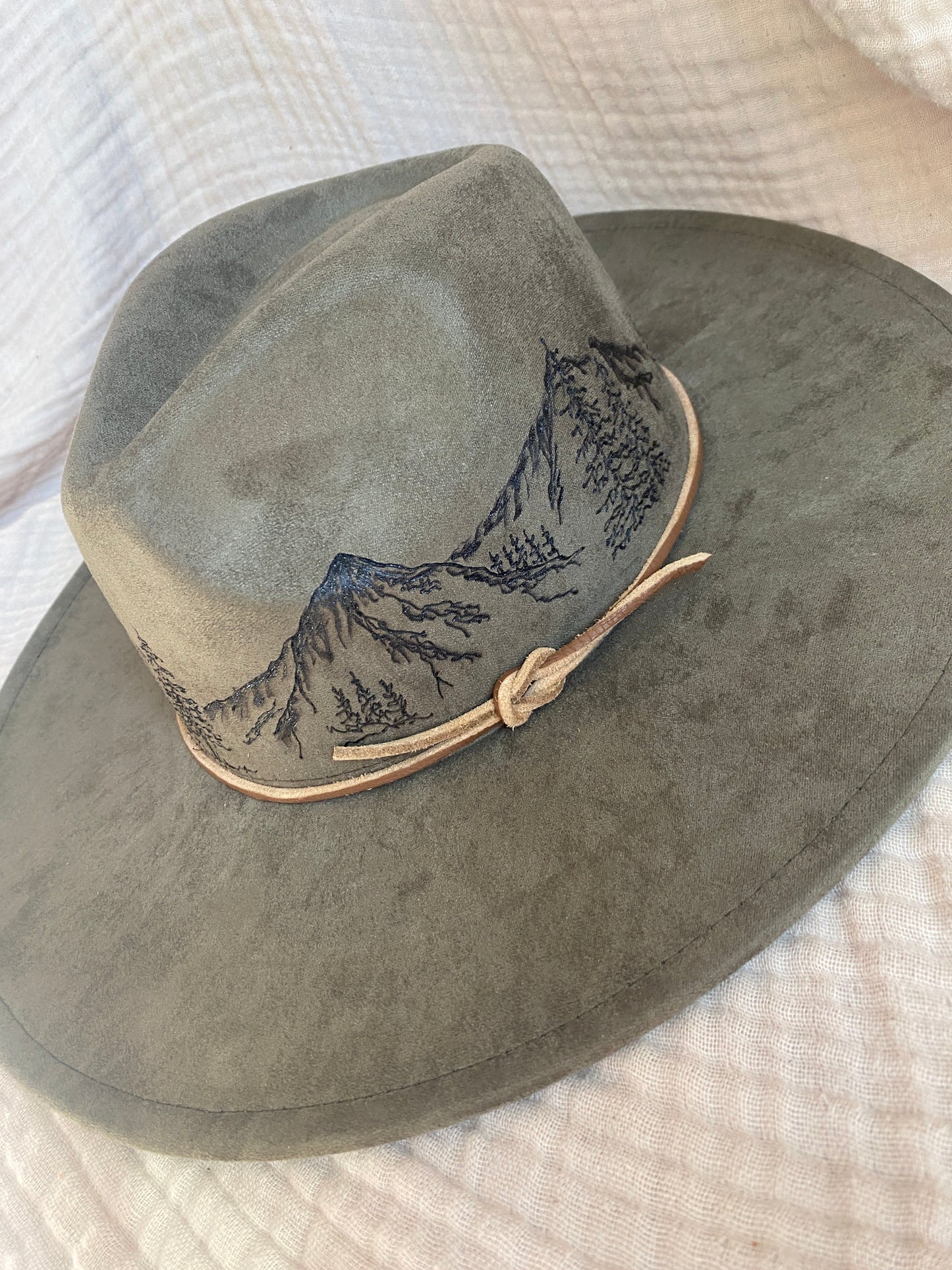 Hand Burned Fedora | Raven Range Design