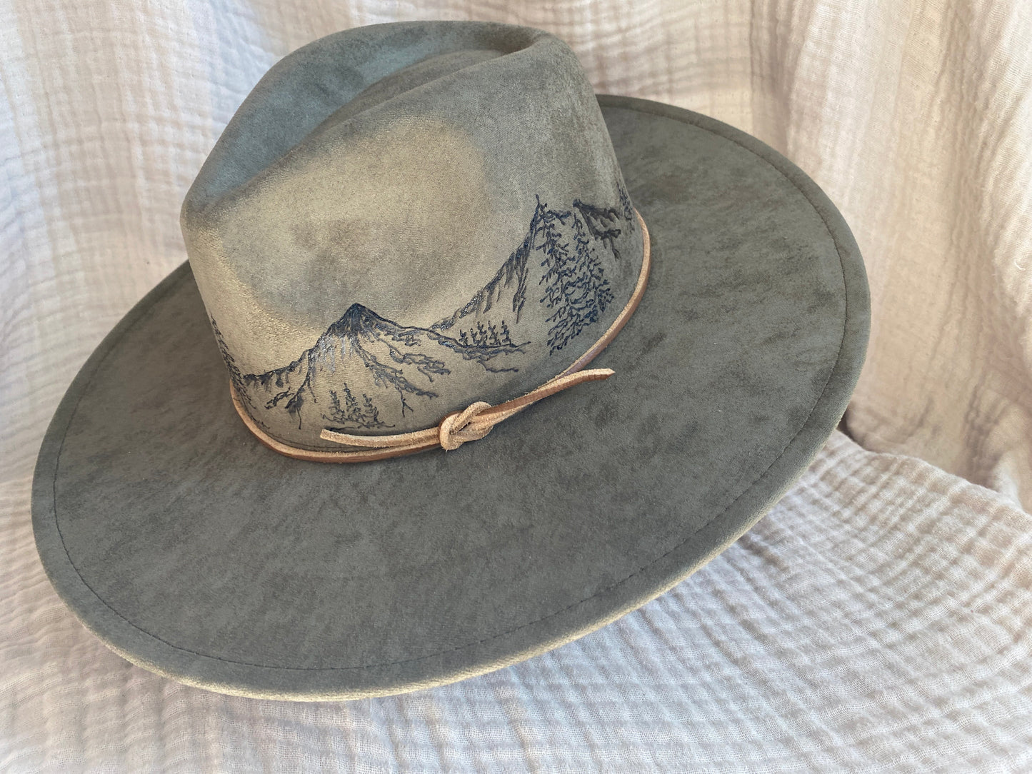 Hand Burned Fedora | Raven Range Design